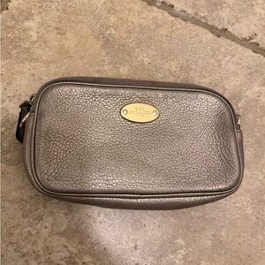 Coach Gold Pebbled Leather Pouch